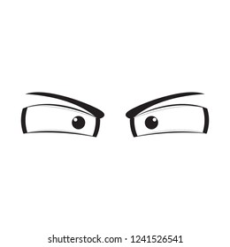 Isolated angry eyes cartoon. Vector illustration design