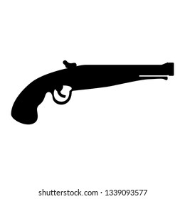 Isolated antique pistol icon. Vector illustration design