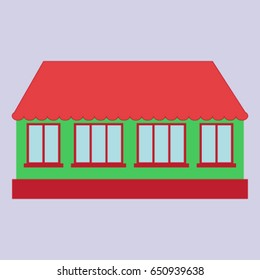 Isolated apartment building in a flat style, vector icon