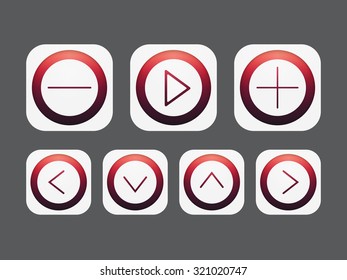 Isolated app icon set. For web, internet, mobile interface. 