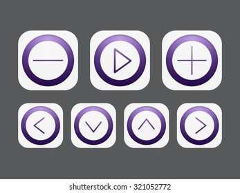Isolated app icon set. For web, internet, mobile interface. 