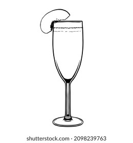 Isolated apple cocktail draw drink bar illustration vector