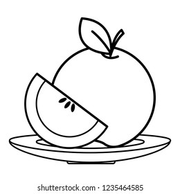 Isolated apple fruit design