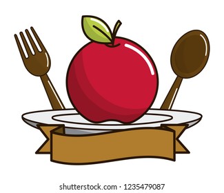 Isolated apple fruit design