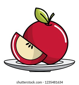 Isolated apple fruit design