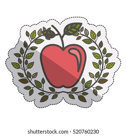 Isolated apple fruit design