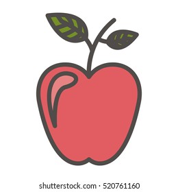 Isolated apple fruit design