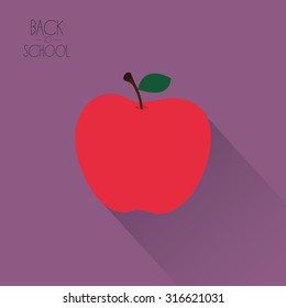 Isolated apple on a colored background with text