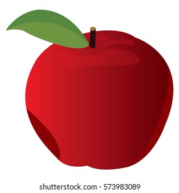 Isolated apple on a white background, Vector illustration