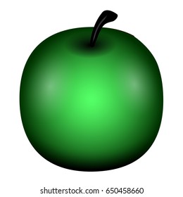 Isolated apple on a white background, Vector illustration