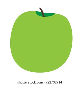 Isolated apple on a white background, Vector illustration
