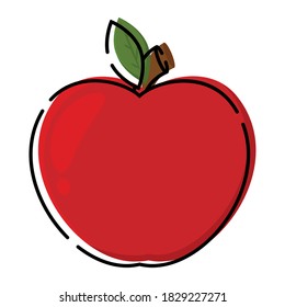 Isolated apple rosh hashana jewish icon- Vector