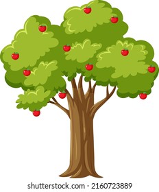 Isolated Apple Tree Cartoon Style Illustration Stock Vector (Royalty ...