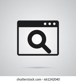 Isolated Application Analytics Icon Symbol On Clean Background. Vector Magnifier Element In Trendy Style.
