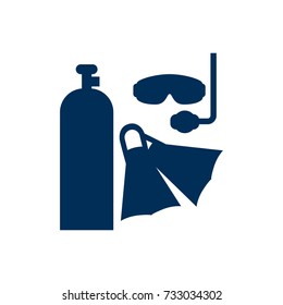 Isolated Aqualung Icon Symbol On Clean Background. Vector Diver Equipment Element In Trendy Style.