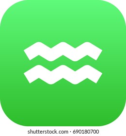 Isolated Aquarius Icon Symbol On Clean Background. Vector Water Bearer Element In Trendy Style.