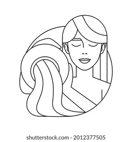 Isolated aquarius symbol Western zodiac signs Vector illustration