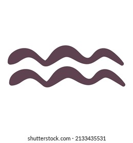Isolated aquarius zodiac sign letter symbol Vector