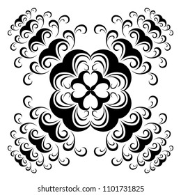 Isolated arabesque pattern