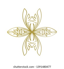 Isolated arabesque pattern image. Vector illustration design