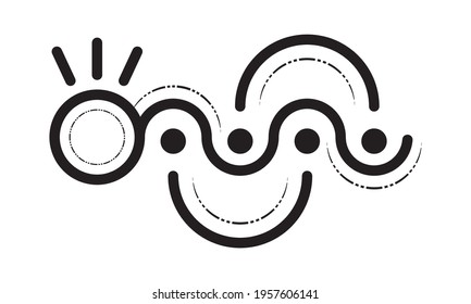 Isolated arabesque pattern. Vintage ornament - Vector illustration