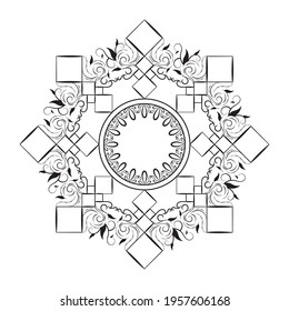 Isolated arabesque pattern. Vintage ornament - Vector illustration