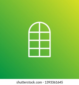 Isolated arc frame icon line symbol on clean background. Vector balcony element in trendy style.