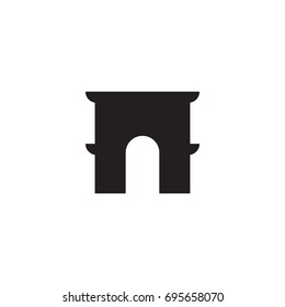 Isolated Arc Icon Symbol On Clean Background. Vector Triumphal Element In Trendy Style.
