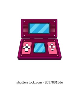 Isolated arcade with an incorporated joystick and screen Vector