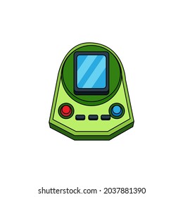 Isolated arcade with an incorporated joystick and screen Vector