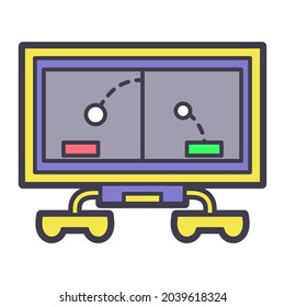 Isolated arcade with an incorporated joystick and screen Vector