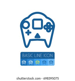 Isolated Arcade Outline. Video-Game Vector Element Can Be Used For Video-Game, Arcade, Gamepad Design Concept.