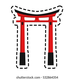 Isolated arch of china design