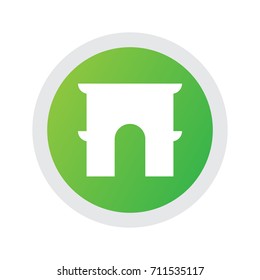 Isolated Arch Icon Symbol On Clean Background. Vector Triumphal Element In Trendy Style.