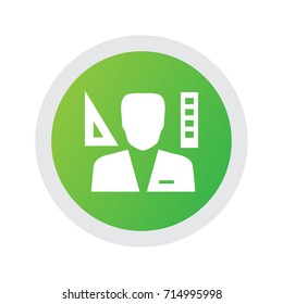 Isolated Architect Icon Symbol On Clean Background. Vector Designer  Element In Trendy Style.