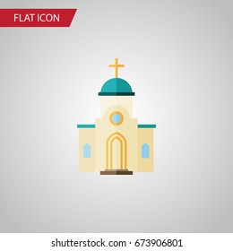 Isolated Architecture Flat Icon. Religious Vector Element Can Be Used For Religious, Architecture, Church Design Concept.