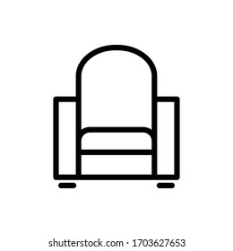 Isolated Armchair Icon Symbol On White Background. Vector Sofa High Quality
