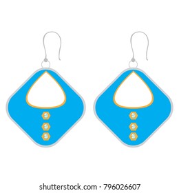 Isolated arring icon on a white background, vector illustrtation