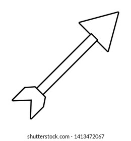 Isolated arrow with feather design vector illustration