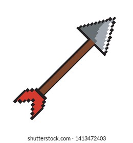 Isolated arrow with feather design vector illustration