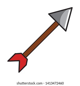 Isolated arrow with feather design vector illustration
