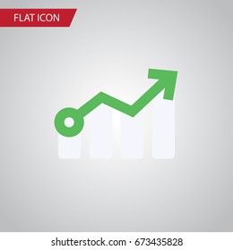 Isolated Arrow Flat Icon. Growth Vector Element Can Be Used For Growth, Arrow, Diagram Design Concept.