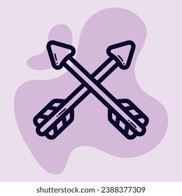 Isolated arrow icon Medieval weapon Vector
