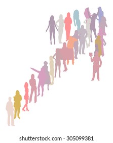 Isolated Arrow made of Vector Silhouettes 