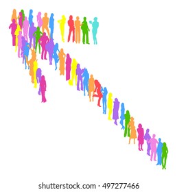Isolated Arrow made of Vector Silhouettes 