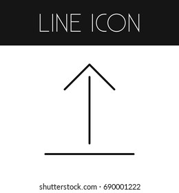 Isolated Arrow Up Outline. Upload Vector Element Can Be Used For Upload, Arrow, Up Design Concept.