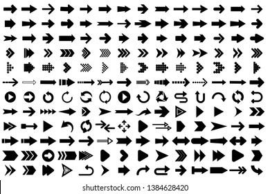 Isolated arrow vector 3d button icon set use for web, mobile app, banner, site and flyer. Isolated arrow vector icon set collection for application. Button arrow curve flat. Arrow download button