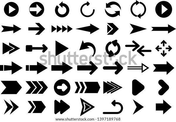 Isolated Arrow Vector 3d Button Icon Stock Vector (Royalty Free) 1397189768