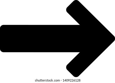 Isolated arrow vector icon. Flat button element