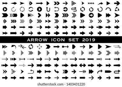 Isolated arrow vector icons set. Arrows icon collection for web, mobile app. Arrow vector download icon set. Arrows vector curve flat collection. Navigation application digital button illustration 